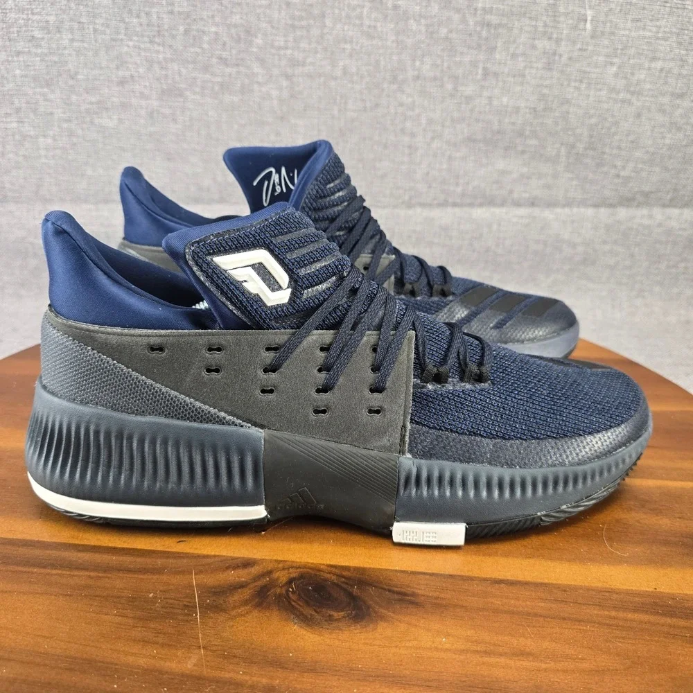 Adidas Dame 3 Mens Basketball Shoes Blue‎ Black Sneakers BB8271 Size 12
